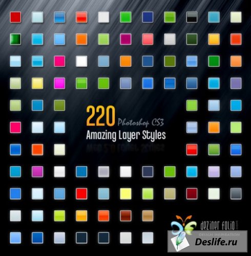 220 Amazing Free Photoshop Layer Styles - Стили