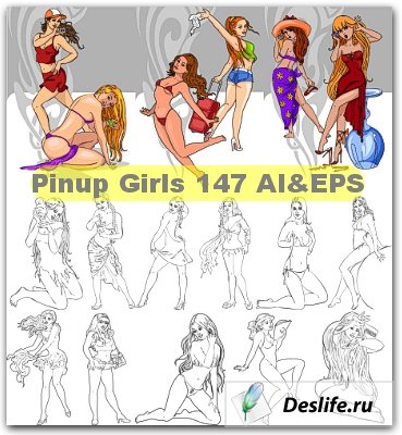 Pinup Girls - Девушки в векторе
