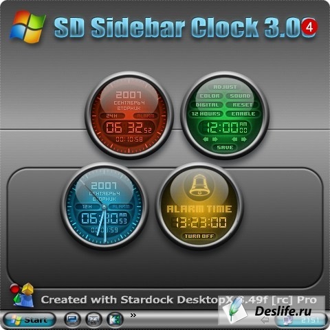 SD Sidebar Clock 3.04 - Часики для Vista