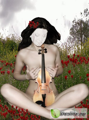 Девушка со скрипкой - Костюм для фотошопа