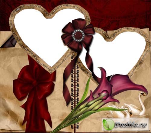 Цветы любви - Рамка для фотошопа