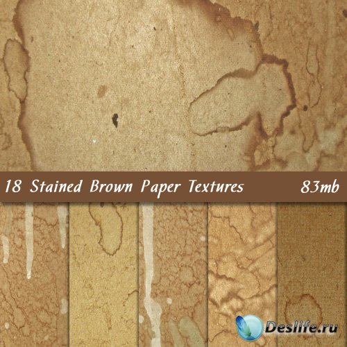18 Stained Brown Paper Textures