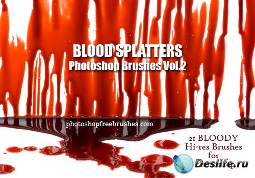     (Blood Splatter Photoshop Brushes vol.2)