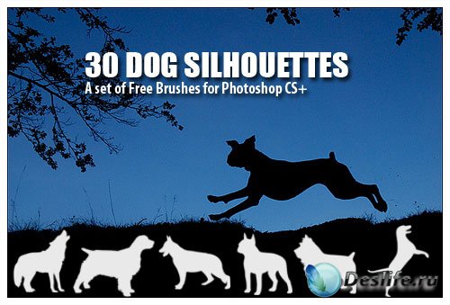 Dog Silhouettes PS Brushes