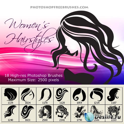 Woman Hair Photoshop Brushes
