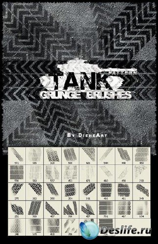 Tank Pattern Grunge Brushes