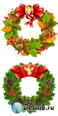 КлипАрт - Рождественнский венок (Christmas wreath)