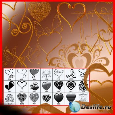 Hearts Brushes -   