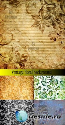 Stock Photo: Vintage floral background