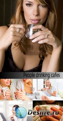 Stock Photo: People drinking cafes