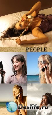 Stock Photo: (Люди и мобильные) People and mobile