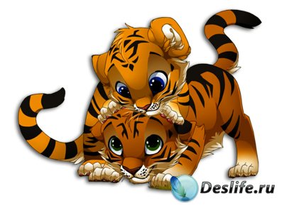 Рисованные тигры - Клипарт