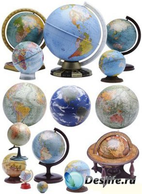PSD клипарт - Globes, глобусы