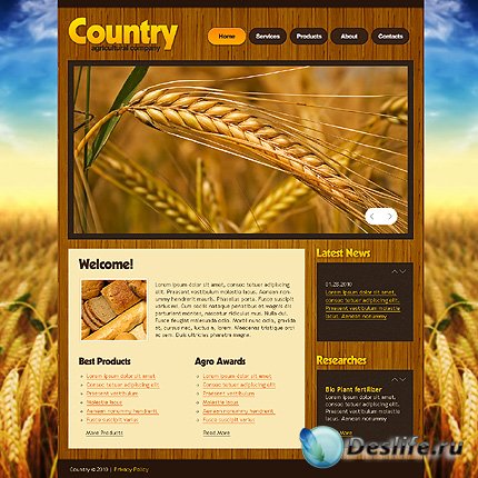 Free Country Agriculture Website Template