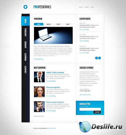 Professionals Business Website Free Template