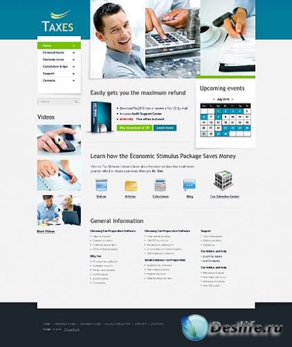 Taxes Tax Free Website Template