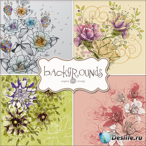 Цветочные фоны для фотошопа (Flowers Backgrounds #20)