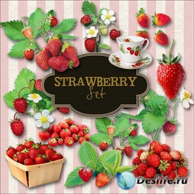 Scrap-kit - Strawberry Set