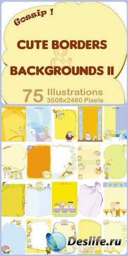 Фоны - Cute borders and backgrounds 2