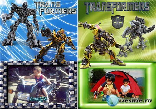 Детские фоторамки для мальчика с героями Трансформер