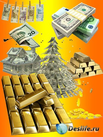 Векторный клипарт - Золото и деньги