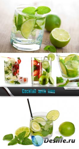 Stock Photo: Cocktail with lime