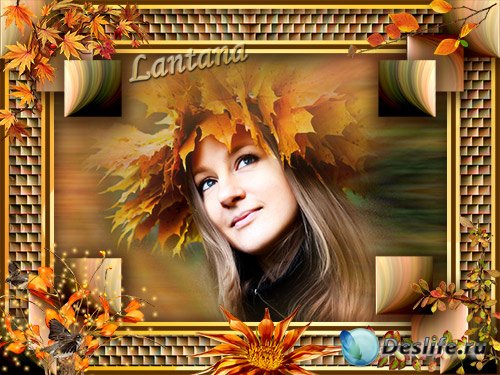Рамка для фото - Осень - рыжая подружка, ярких красок балаган