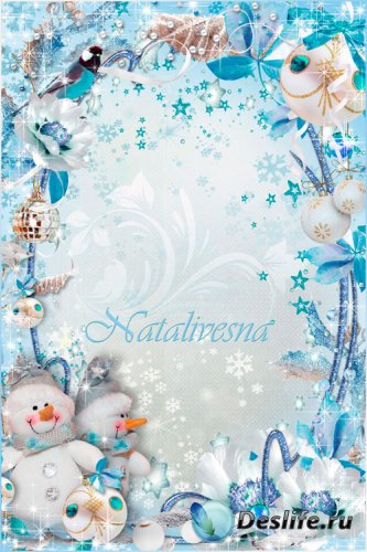 Новогодняя детская рамка – Мы друзья снеговики, не боимся мы зимы…