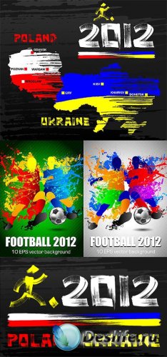 Футбольный клипарт в векторе Евро-2012 (EPS)