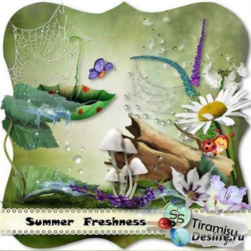 Детский рисованный скрап - Летняя свежесть. Scrap - Summer Freshness