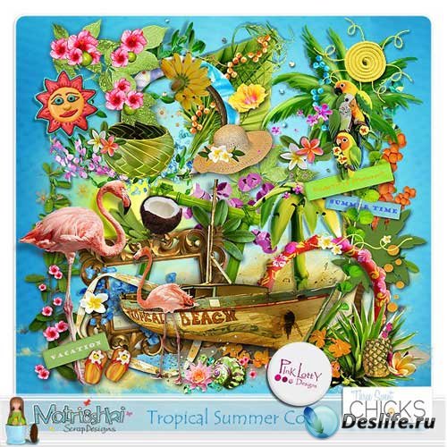 Скрап-набор - Тропическое лето. Scrap - Tropical Summer
