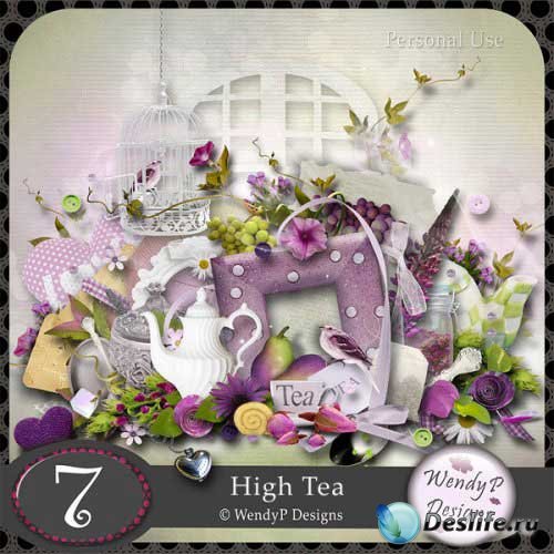 Симпатичный скрап-набор - Вечерний чай. Scrap - High Tea