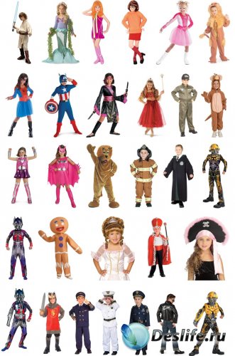      / Children in costumes for Halloween