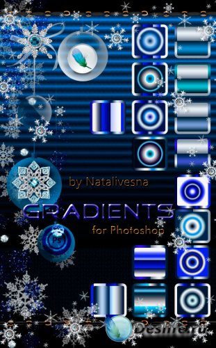 Градиенты для Photoshop – Голубые оттенки