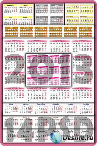 14    2013  / 14 calendars grids for 2013