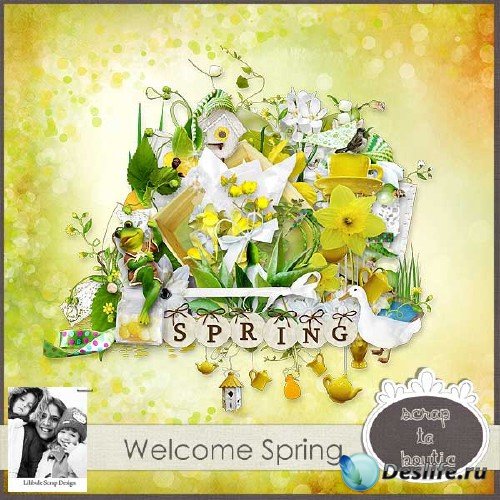 Яркий весенний скрап-набор - Добро пожаловать весна