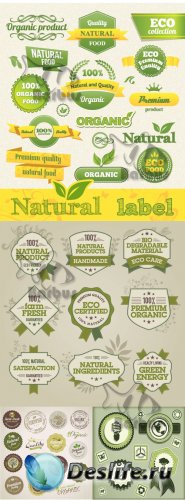 Vector Natural, Eco,  Bio label /  ,     ...
