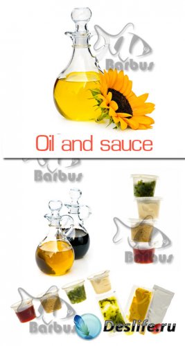 Oil and sauce / Подсолнечное масло и соусы - Photo stock