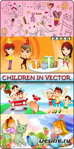     / Images of children in vector