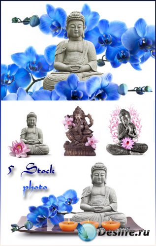 Буддизм в Китае, статуэтки и символика - растровый клипарт