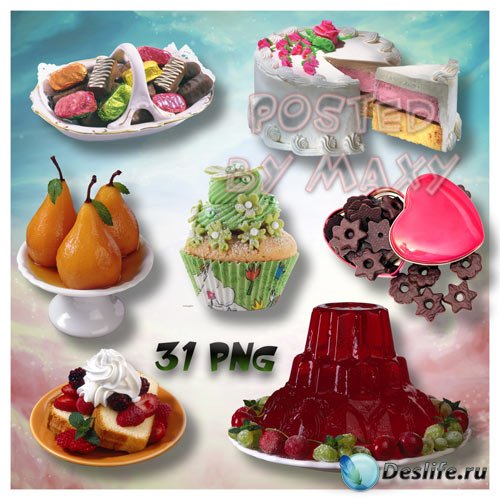 PNG клипарт - Конфеты, торты, сладости