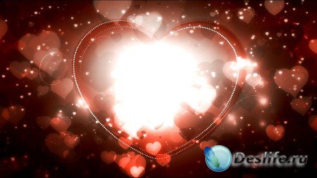 Романтический видео футаж - Большое сердце