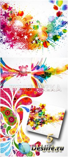       / Backgrounds with abstraction and flowe ...