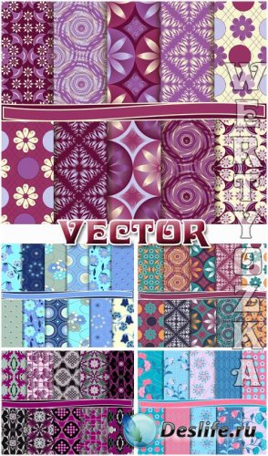   / Floral texture, backgrounds with patterns - vector cli ...
