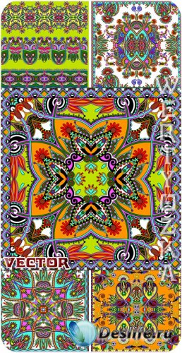  ,    / Multi-colored patterns, ornaments vector
