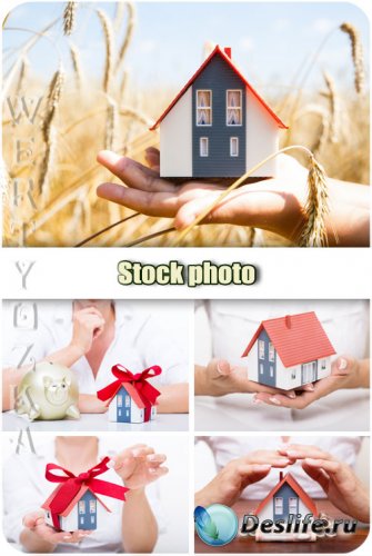 Покупка дома / Buying a home - raster clipart