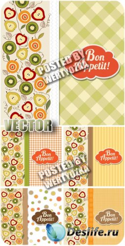       / Cover for menu with fruits - vector stock