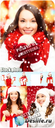    / Charming christmas girl - stock photos