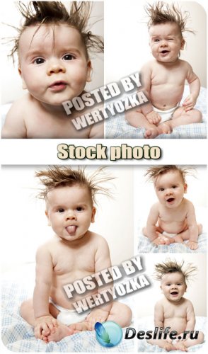    / Funny little baby - stock photos
