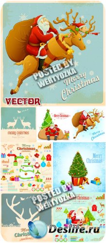     / Christmas in retro style - Stock vector